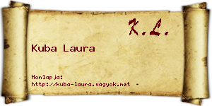 Kuba Laura névjegykártya